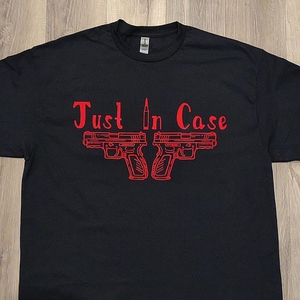 Men's "Just In Case"  T Shirt XL